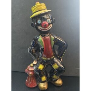 Vintage Tilso Japan Clown/Hobo Decanter. Japan. Hand Painted Barware With Hat
